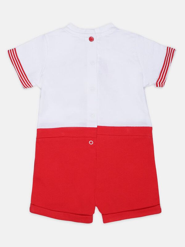 White And Red Printed Romper image number null